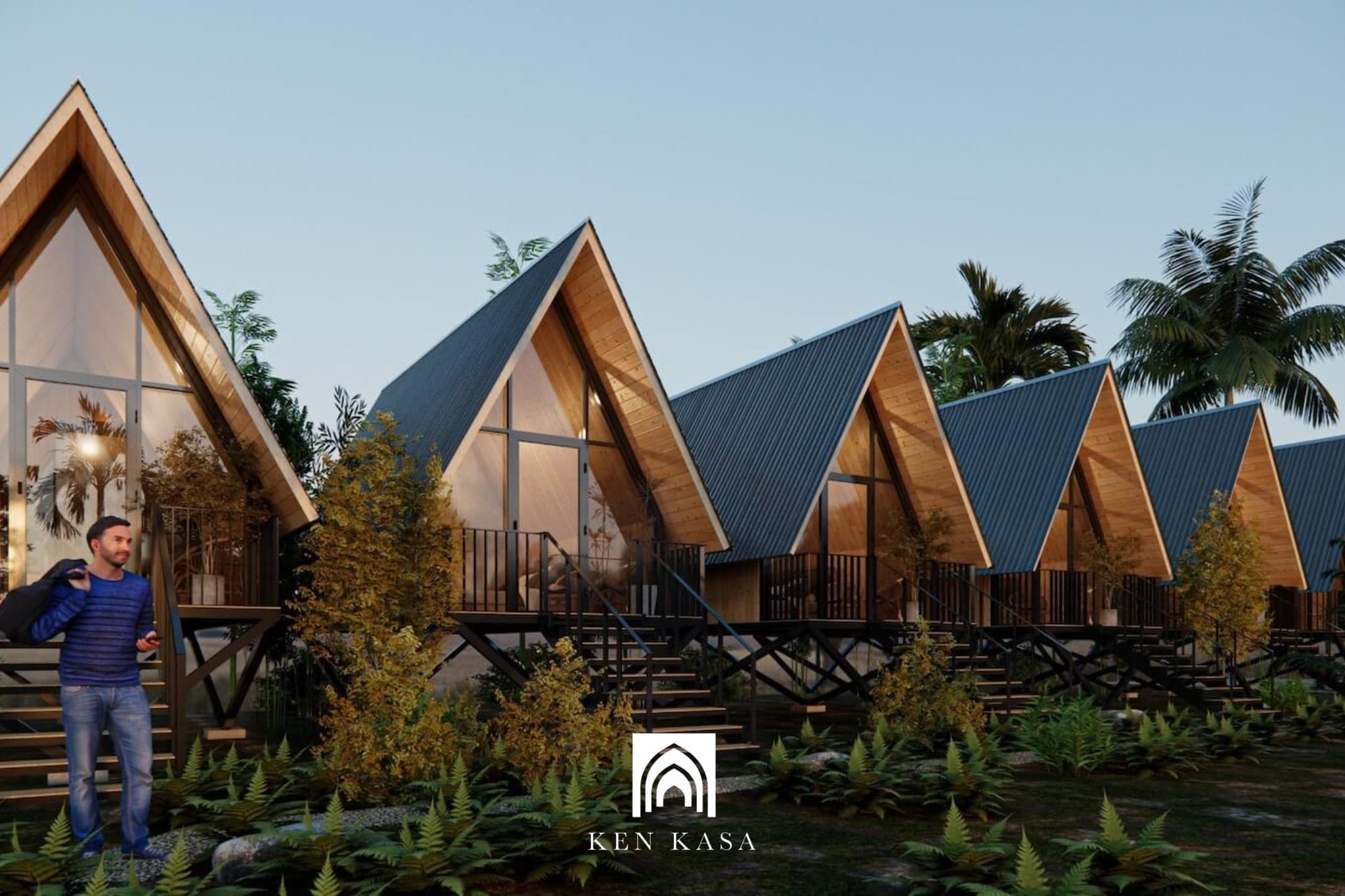 Mẫu thiết kế bungalow tam gi&aacute;c